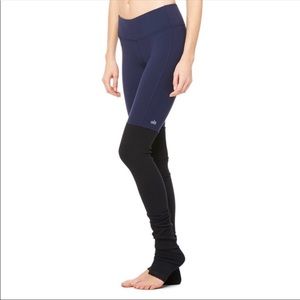 ALO Yoga Navy and Black Leggings